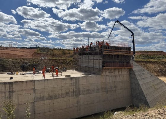 Obras da Barragem de Duas Pontes em Amparo