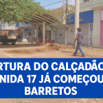 Imagens do calçadão da avenida 17 em Barreto SP