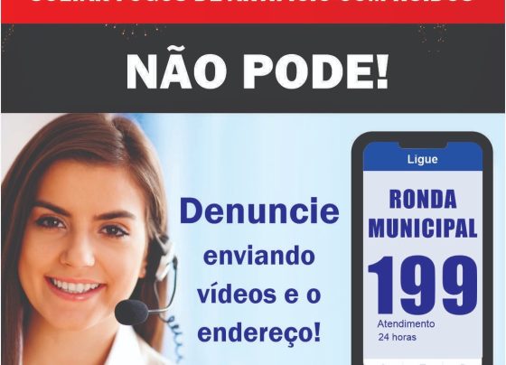 Município divulga proibição sobre soltura de fogos de artifício