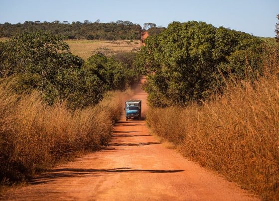 caminhão em estrada de terra