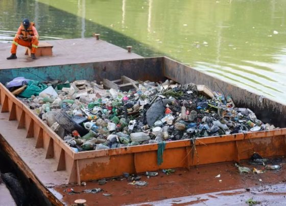 Volume anual de lixo no Rio Pinheiros equivale a metade em via da ZL - destaque galeria